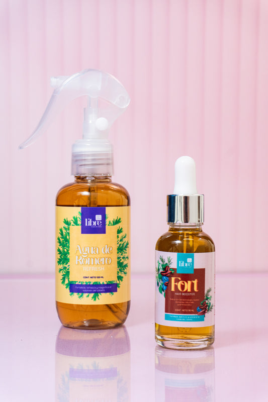 🌿 Dúo Anticaída Libre: Agua de Romero 250ml+ Sérum Capilar Fort