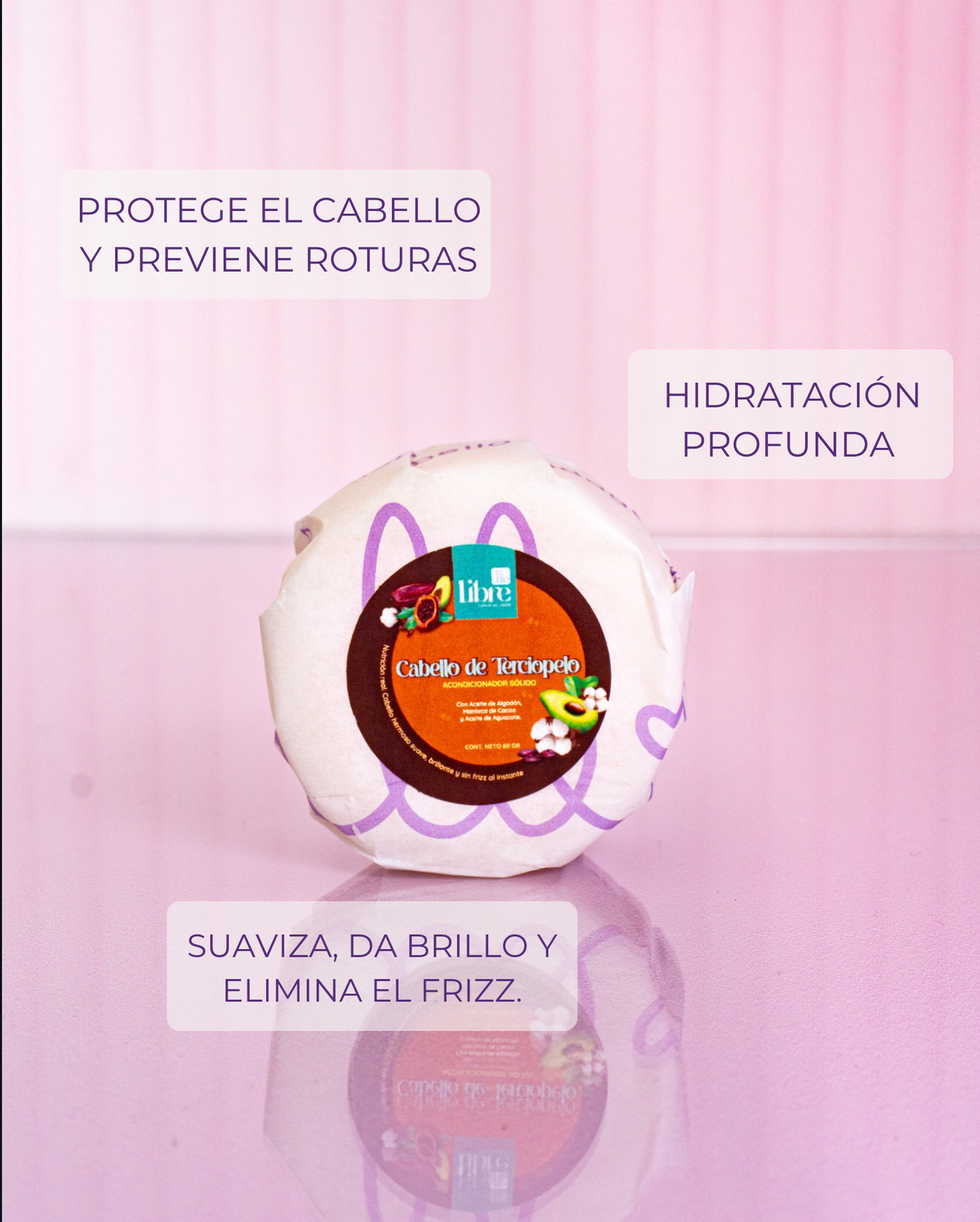 Acondicionador sólido cabello de terciopelo